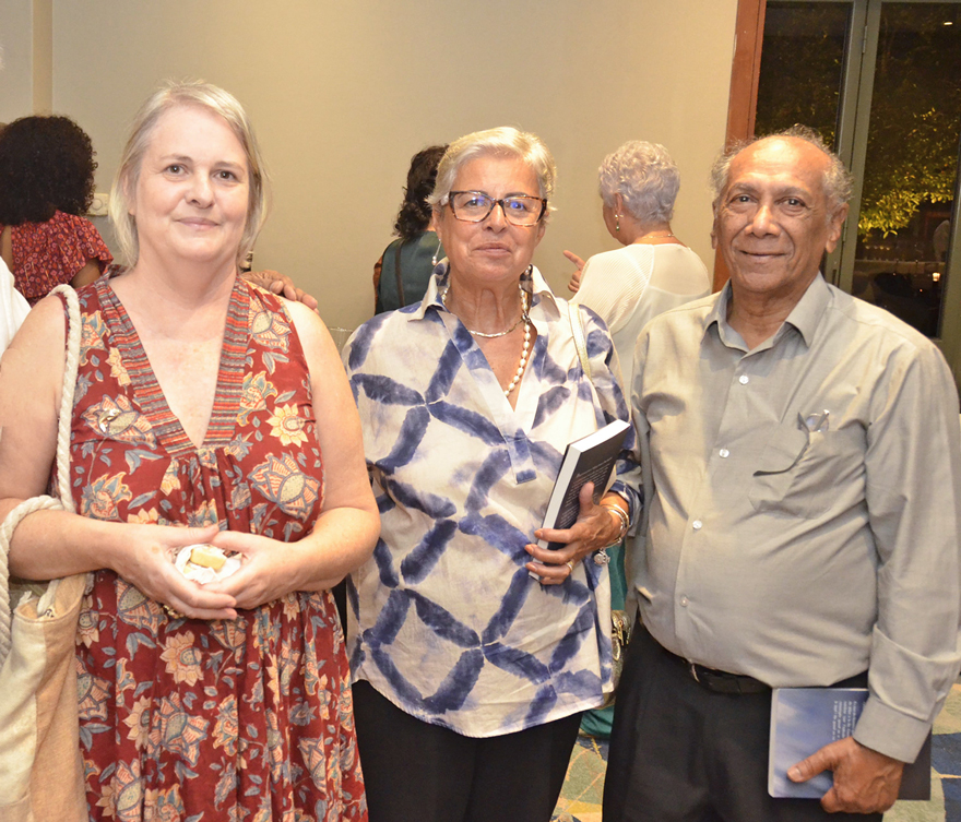 Sarah White, businesswoman, Françoise Guinchard, ex-haut cadre de l’UNESCO, et le Dr Koomar Surrun, médecin.